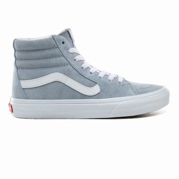 Női Vans Pig Suede Sk8-Hi Magasszárú Cipő VA0145263 Kék/Fehér